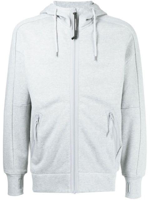 Goggles-detail zip-up hoodie by C.P. COMPANY