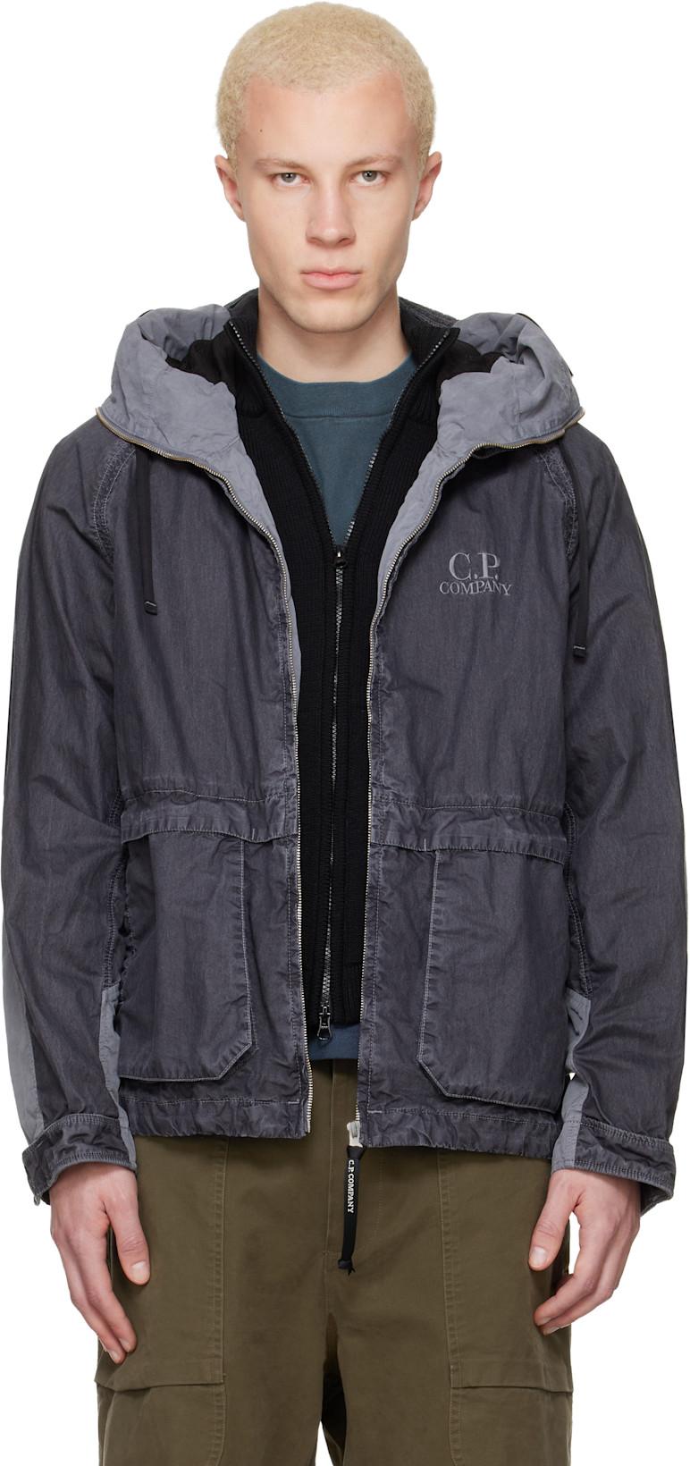 Gray 50 Fili Wax Explorer Jacket by C.P. COMPANY