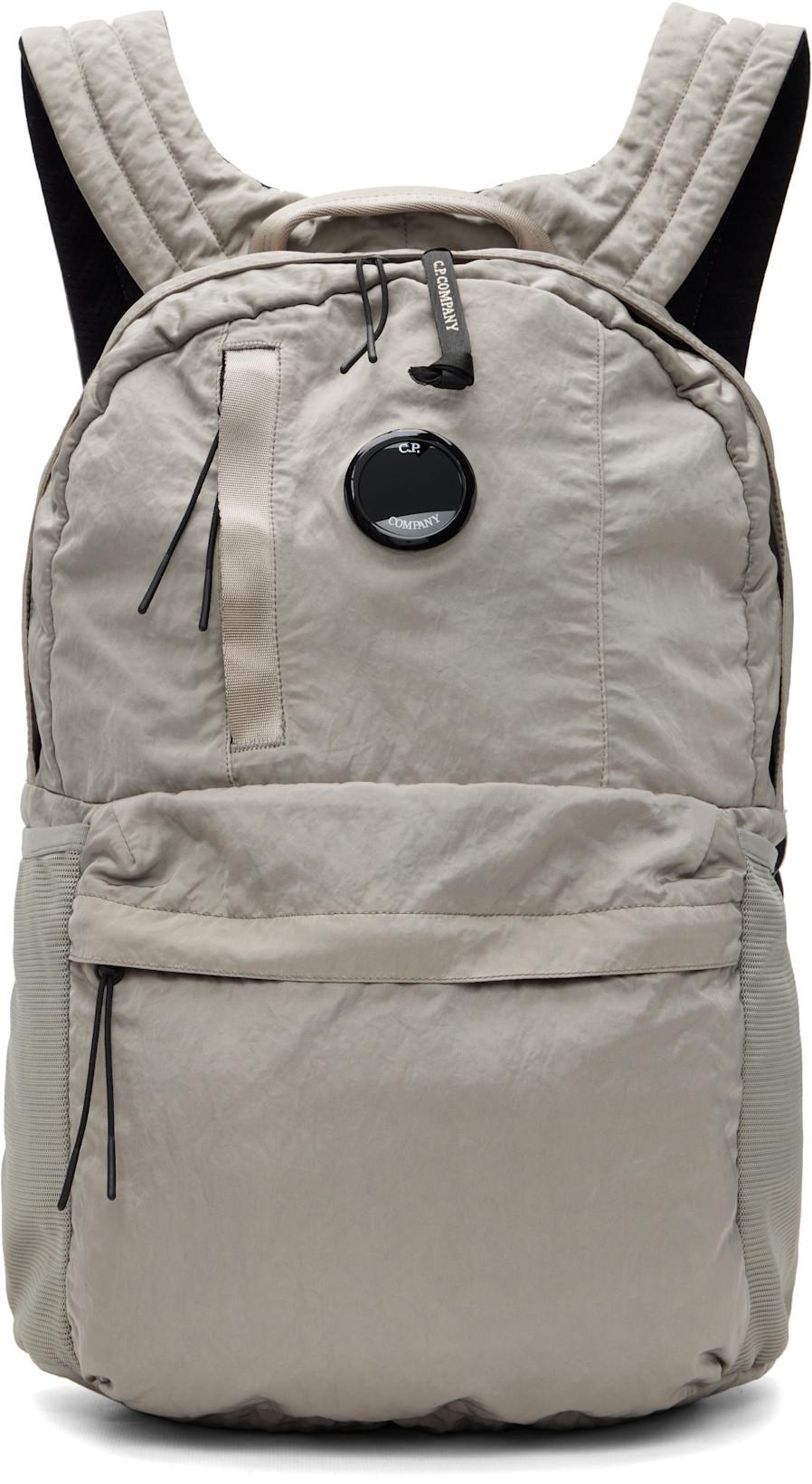 Gray Nylon B Backpack by C.P. COMPANY
