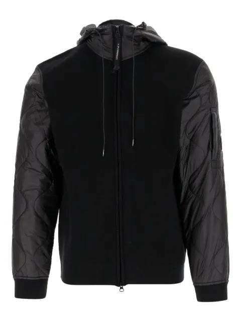 J-Rombe quilted-panel hoodied jacket by C.P. COMPANY