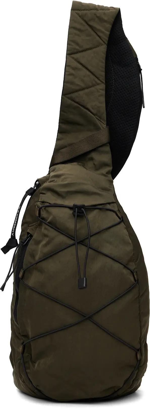 Khaki Nylon B Crossbody Backpack by C.P. COMPANY