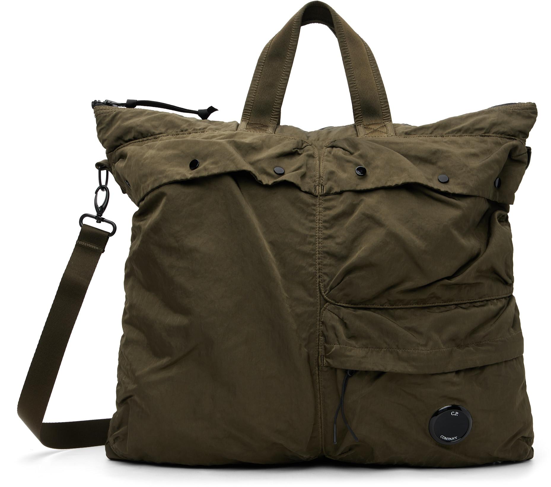 Khaki Nylon B Tote by C.P. COMPANY