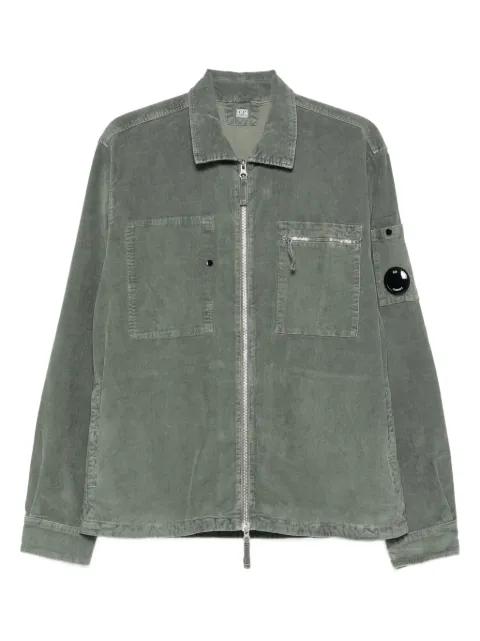 Lens-detail corduroy shirt jacket by C.P. COMPANY