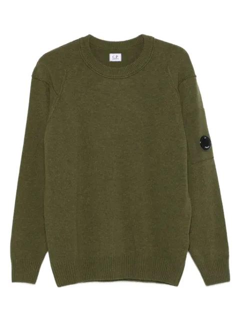 Lens-detail crew-neck sweater by C.P. COMPANY