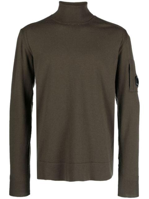 Lens-detail fine-knit jumper by C.P. COMPANY