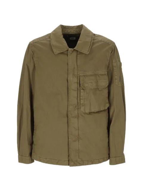 Lens-detail garment-dyed shirt by C.P. COMPANY