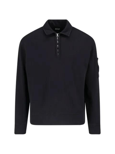 Lens-detail half-zip sweatshirt by C.P. COMPANY