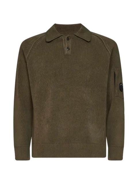 Lens-detail ribbed-knit sweater by C.P. COMPANY