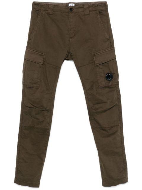 Lens-detail sateen cargo trousers by C.P. COMPANY