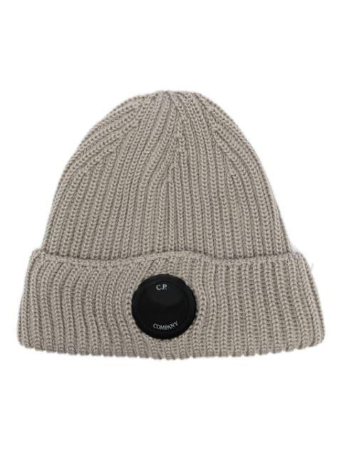 Lens detail wool beanie by C.P. COMPANY