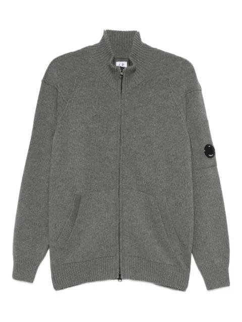 Lens-detail zip-up cardigan by C.P. COMPANY