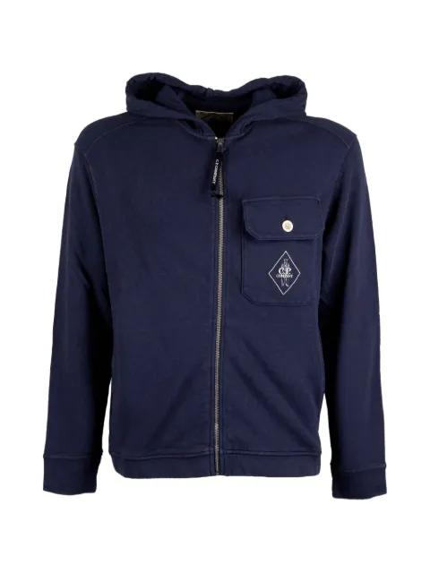 Malfilè hoodied zip-fastening sweatshirt by C.P. COMPANY