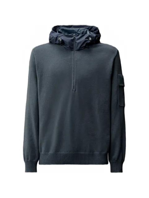 Metropolis  half-zip hoodied sweater by C.P. COMPANY