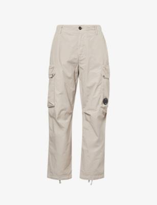 Microreps Drawstring-Cuffs Cotton Trousers by C.P. COMPANY