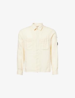 Patch-Pocket Logo-Hardware Linen Shirt by C.P. COMPANY