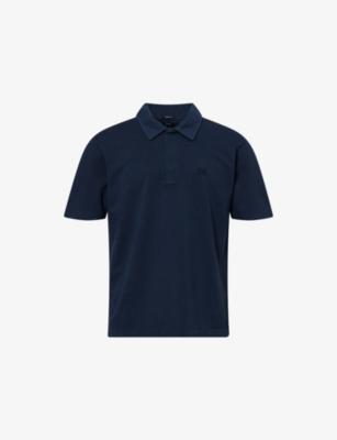 Pigment Dyed Short-Sleeves Cotton-Piqué Polo Shirt by C.P. COMPANY