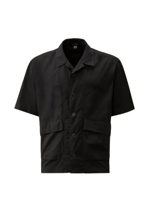 Popeline Boxy logo-embroidered patch-pocket shirt by C.P. COMPANY