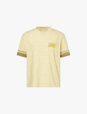 Striped Retro Cotton T-shirt by C.P. COMPANY