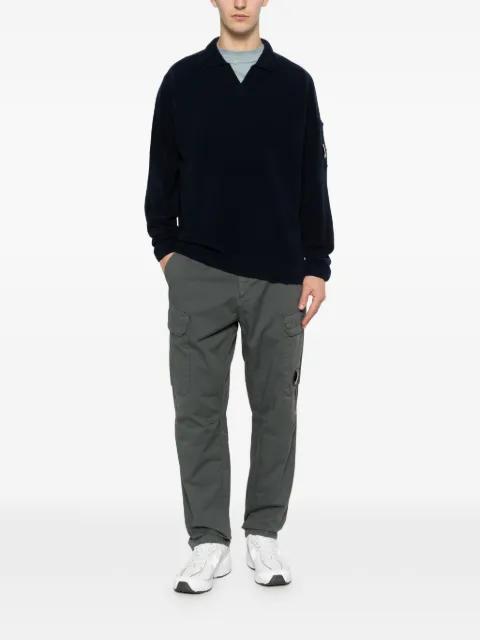 V-neck pocket-sleeve sweater by C.P. COMPANY