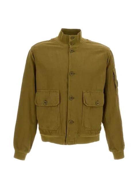 broken twill Lens bomber jacket by C.P. COMPANY