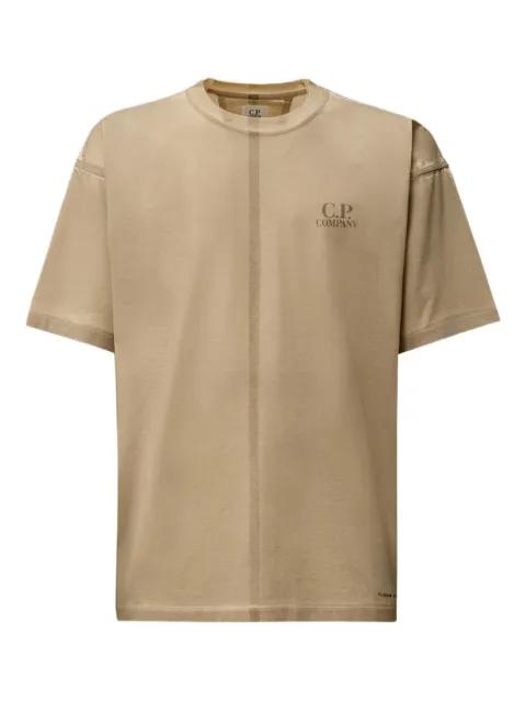 central-seam cotton T-shirt by C.P. COMPANY
