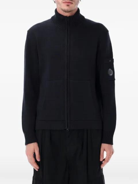 compact cotton zipped cardigan by C.P. COMPANY