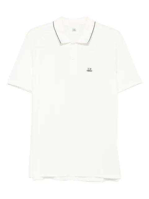 contrasting-trim polo shirt by C.P. COMPANY