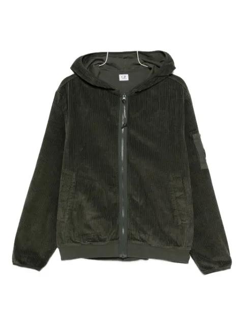 corduroy zip-up hoodie by C.P. COMPANY
