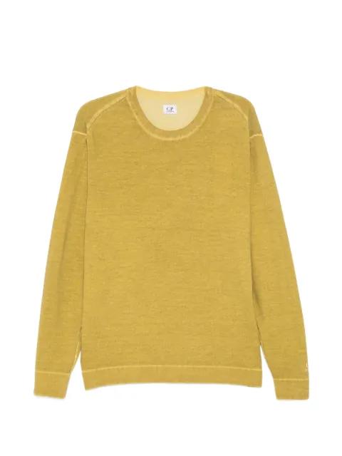 cotton crepe double dyed crewneck sweater by C.P. COMPANY