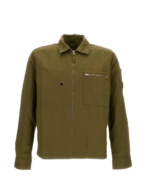 cotton linen Lens zip overshirt by C.P. COMPANY