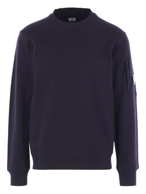 diagonal raised fleece crewneck Lens sweatshirt by C.P. COMPANY