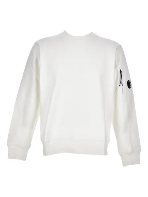 diagonal raised fleece crewneck Lens sweatshirt by C.P. COMPANY