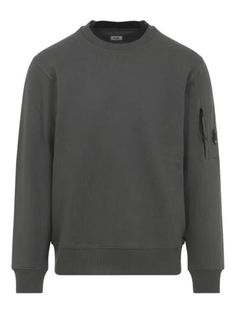 diagonal raised fleece crewneck Lens sweatshirt by C.P. COMPANY