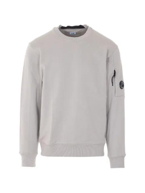 diagonal raised fleece crewneck Lens sweatshirt by C.P. COMPANY