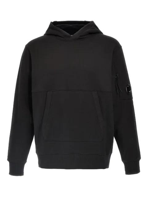 diagonal raised fleece hoodied Lens sweatshirt by C.P. COMPANY