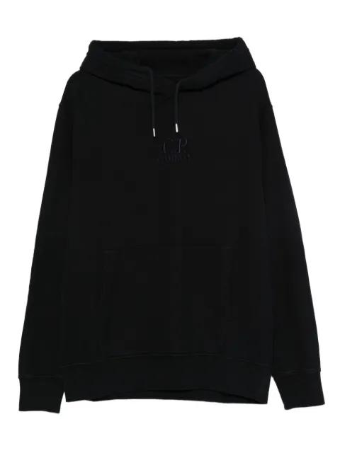 embroidered-logo cotton hoodie by C.P. COMPANY
