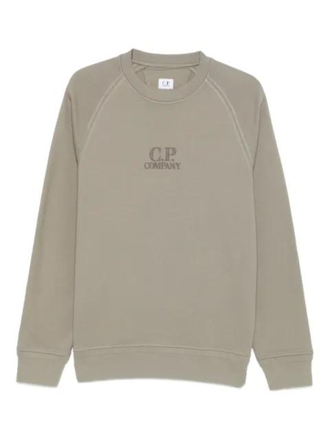 embroidered-logo sweatshirt by C.P. COMPANY