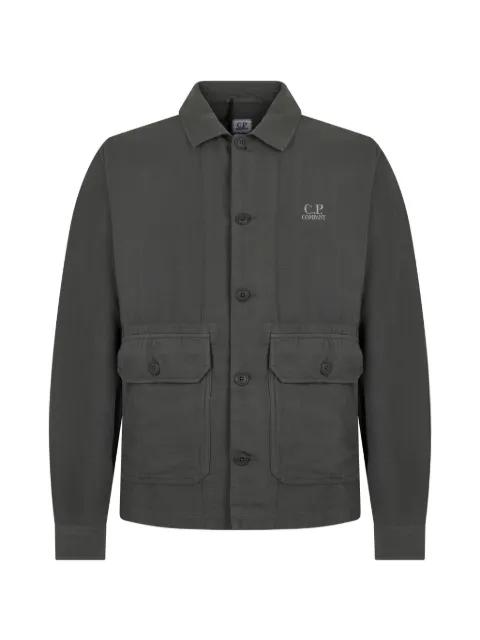 flap-pocket button overshirt by C.P. COMPANY