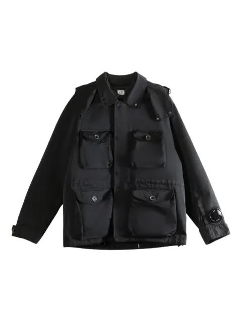 flap-pocket hoodied jacket by C.P. COMPANY