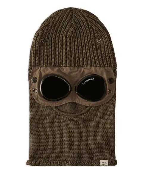 goggle-detail wool balaclava by C.P. COMPANY