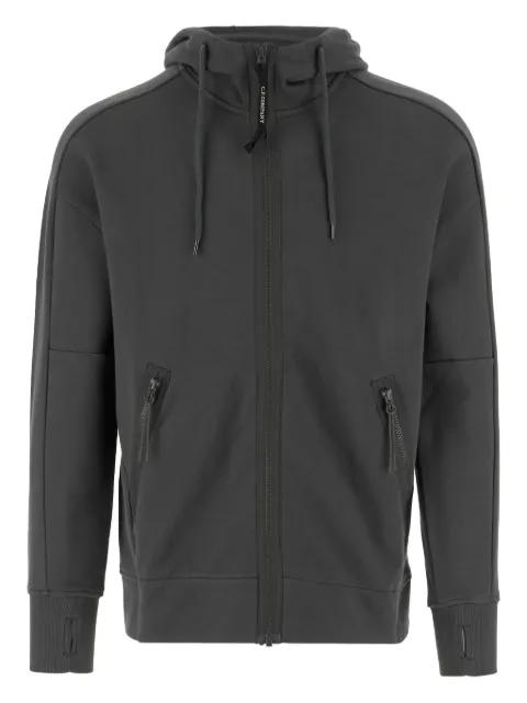 goggle-detail zip-up hoodie by C.P. COMPANY