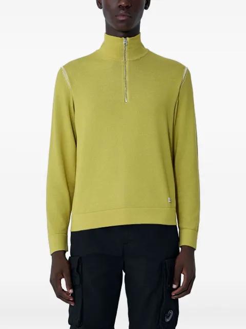 half-zip high-neck sweater by C.P. COMPANY