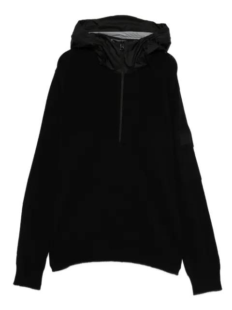 half-zip hoodied jumper by C.P. COMPANY