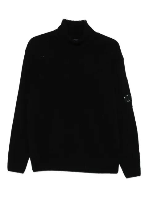 high-neck lens-detail sweater by C.P. COMPANY
