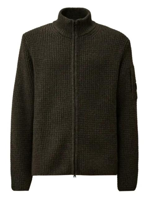 high-neck zip-up cardigan by C.P. COMPANY