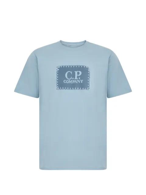 jersey 30/1 short sleeves logo label T-shirt by C.P. COMPANY