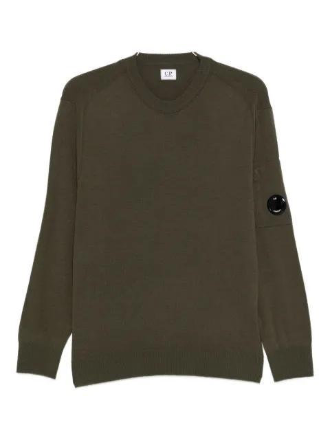 lens-detail crew-neck sweater by C.P. COMPANY