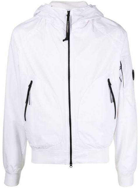 lens-detail hoodied jacket by C.P. COMPANY