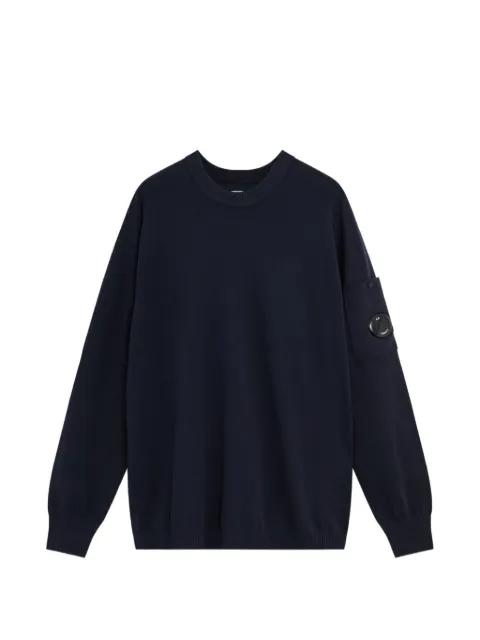 lens-detail long-sleeve sweater by C.P. COMPANY