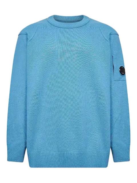 lens-pocket crew-neck sweater by C.P. COMPANY